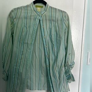 Early 2000’s button up striped shirt